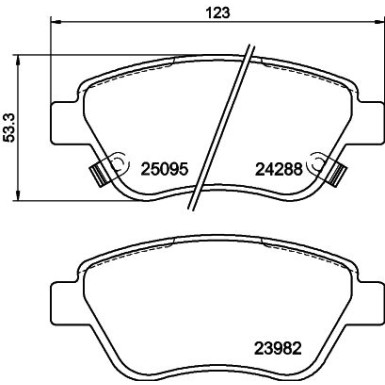 Hella | Bremsbelagsatz, Scheibenbremse | 8DB 355 021-131