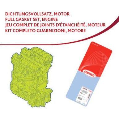Corteco | Dichtungsvollsatz, Motor | 438602P