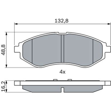 0 986 424 818 Bremsbelagsatz, Scheibenbremse