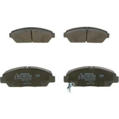 0 986 424 289 Bremsbelagsatz, Scheibenbremse