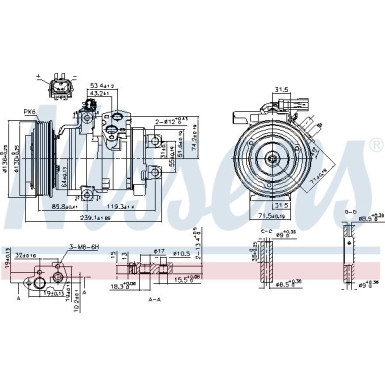 Nissens | Kompressor, Klimaanlage | 890162