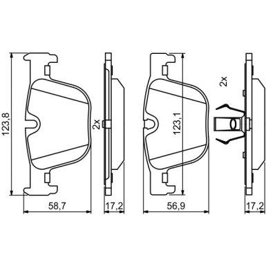 0 986 494 786 Bremsbelagsatz, Scheibenbremse