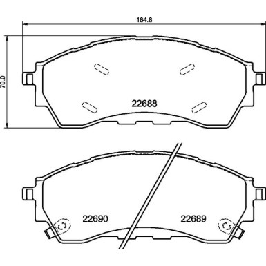 Brembo Bremsbelagsatz, Scheibenbremse PRIME LINE P 24 225