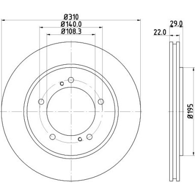 Hella | Bremsscheibe | 8DD 355 114-901