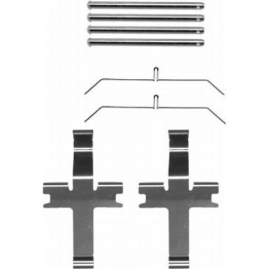 Hella | Zubehörsatz, Scheibenbremsbelag | 8DZ 355 204-171