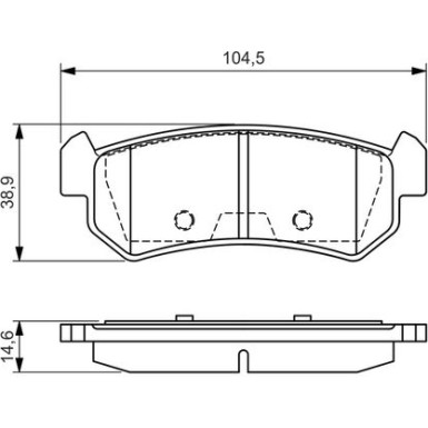 BOSCH Bremsbelagsatz, Scheibenbremse 0 986 494 133