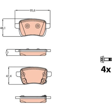 GDB2093 Bremsbelagsatz, Scheibenbremse