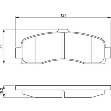 BOSCH Bremsbelagsatz, Scheibenbremse 0 986 461 122