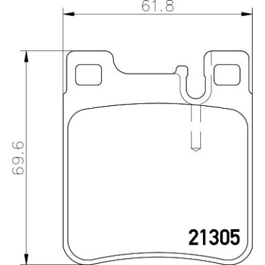 Hella | Bremsbelagsatz, Scheibenbremse | 8DB 355 007-581
