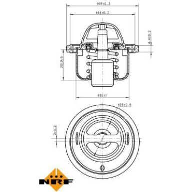 NRF Thermostat, Kühlmittel EASY FIT 725146
