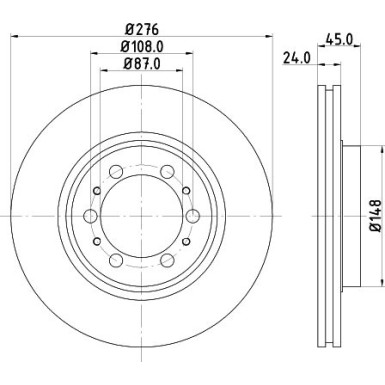 Hella | Bremsscheibe | 8DD 355 105-131