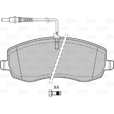 601384 Bremsbelagsatz, Scheibenbremse