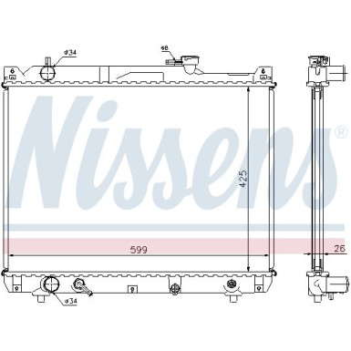 Nissens | Kühler, Motorkühlung | 64194A Nissens | Kühler, Motorkühlung | 64194A