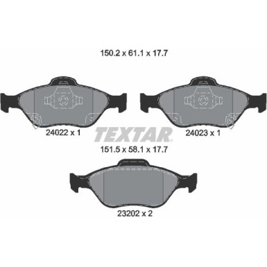 2402201 Bremsbelagsatz, Scheibenbremse