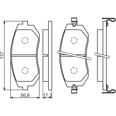 0 986 494 558 Bremsbelagsatz, Scheibenbremse