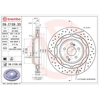 Brembo | Bremsscheibe | 09.C128.33
