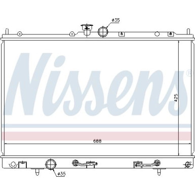 Nissens | Kühler, Motorkühlung | 62893