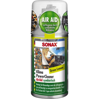 SONAX | Klimaanlagenreiniger/-desinfizierer | KlimaPowerCleaner antibakteriell Green Lemon | 03234000