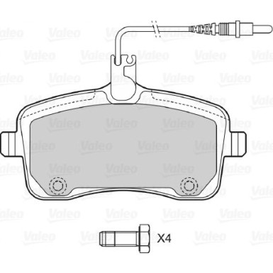 598662 Bremsbelagsatz, Scheibenbremse