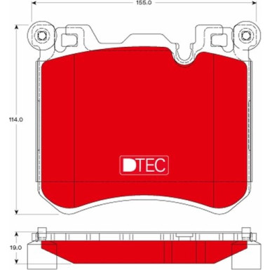 GDB1826DTE Bremsbelagsatz, Scheibenbremse DTEC COTEC