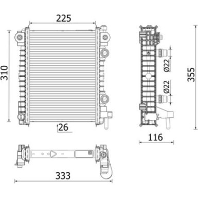 Mahle | Kühler, Motorkühlung | CR 2706 000P