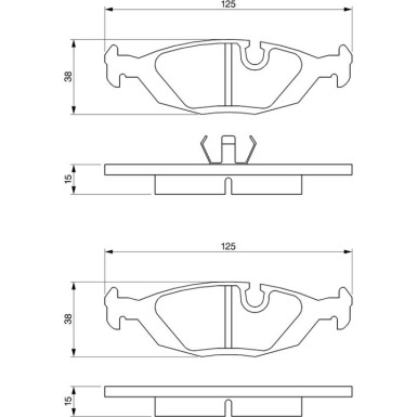 BOSCH Bremsbelagsatz, Scheibenbremse 0 986 460 996