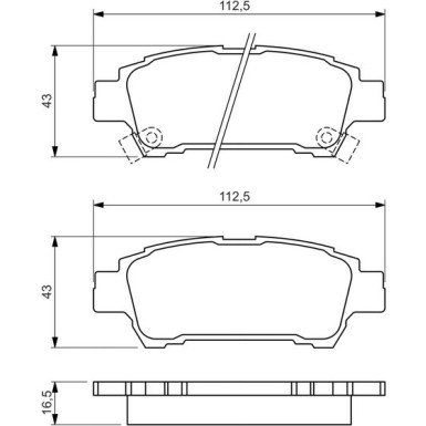 BOSCH Bremsbelagsatz, Scheibenbremse 0 986 424 762