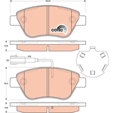 TRW Bremsbelagsatz, Scheibenbremse COTEC GDB1891