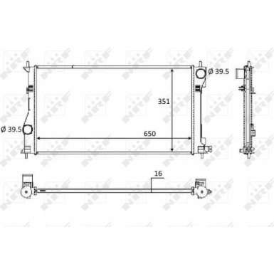 NRF | Kühler, Motorkühlung | 58558