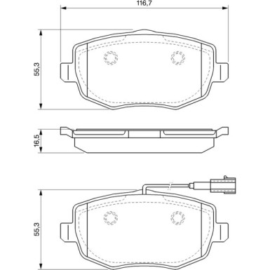 0 986 494 075 Bremsbelagsatz, Scheibenbremse