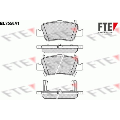 FTE | Bremsbelagsatz, Scheibenbremse | 9010810
