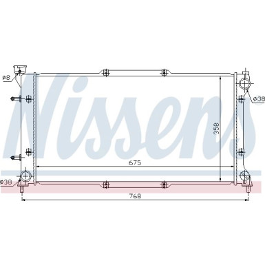 Nissens | Kühler, Motorkühlung | 67703
