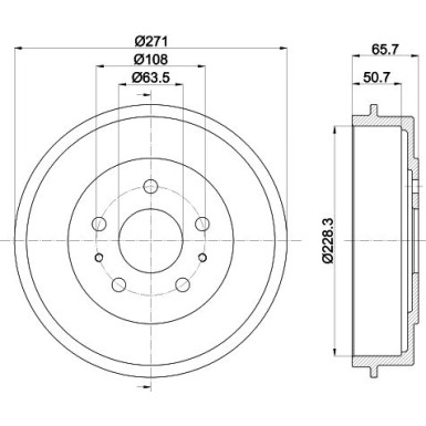 8DT 355 300-661 Bremstrommel