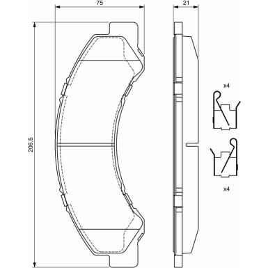 0 986 494 677 Bremsbelagsatz, Scheibenbremse 0 986 494 677 Bremsbelagsatz, Scheibenbremse