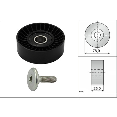 532 0439 10 Umlenk-/Führungsrolle, Keilrippenriemen