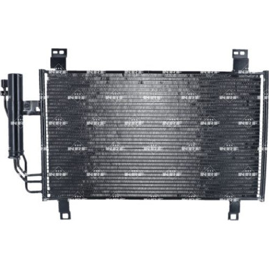 NRF 350361 Klimakondensator für MAZDA 2, CX-3 mit Trockner, mit Dichtring, 15,5mm, 10,1mm, Aluminium, 602mm