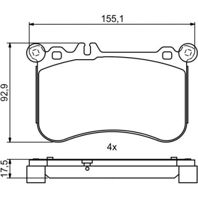 0 986 494 780 Bremsbelagsatz, Scheibenbremse