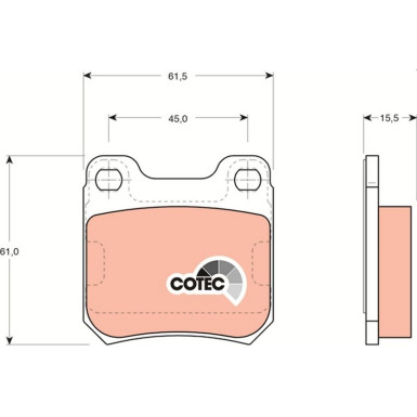 GDB915 Bremsbelagsatz, Scheibenbremse COTEC
