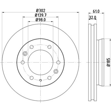 Hella | Bremsscheibe | 8DD 355 119-211