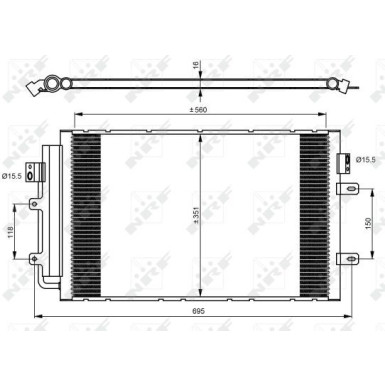 350083 Kondensator, Klimaanlage EASY FIT