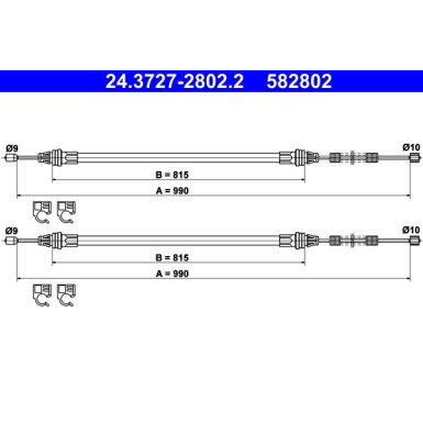 24.3727-2802.2 Seilzug, Feststellbremse