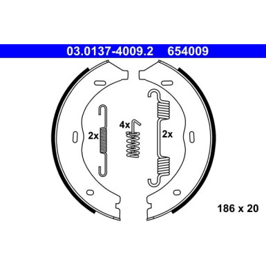 03.0137-4009.2 Bremsbackensatz, Feststellbremse