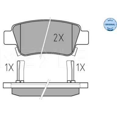 025 246 3516/W Bremsbelagsatz, Scheibenbremse MEYLE-ORIGINAL: True to OE.