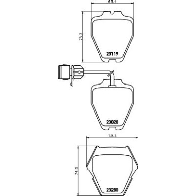 8DB 355 008-791 Bremsbelagsatz, Scheibenbremse