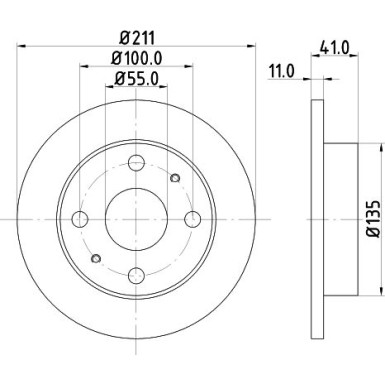 Hella | Bremsscheibe | 8DD 355 107-291