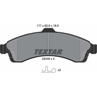 2444801 Bremsbelagsatz, Scheibenbremse Q+