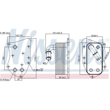 90804 Ölkühler, Motoröl 90804 Ölkühler, Motoröl