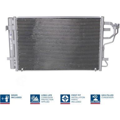 940006 Kondensator, Klimaanlage ** FIRST FIT **