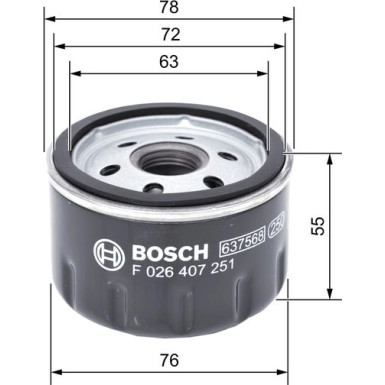 BOSCH F 026 407 251 Ölfilter