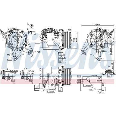 Nissens | Kompressor, Klimaanlage | 890327